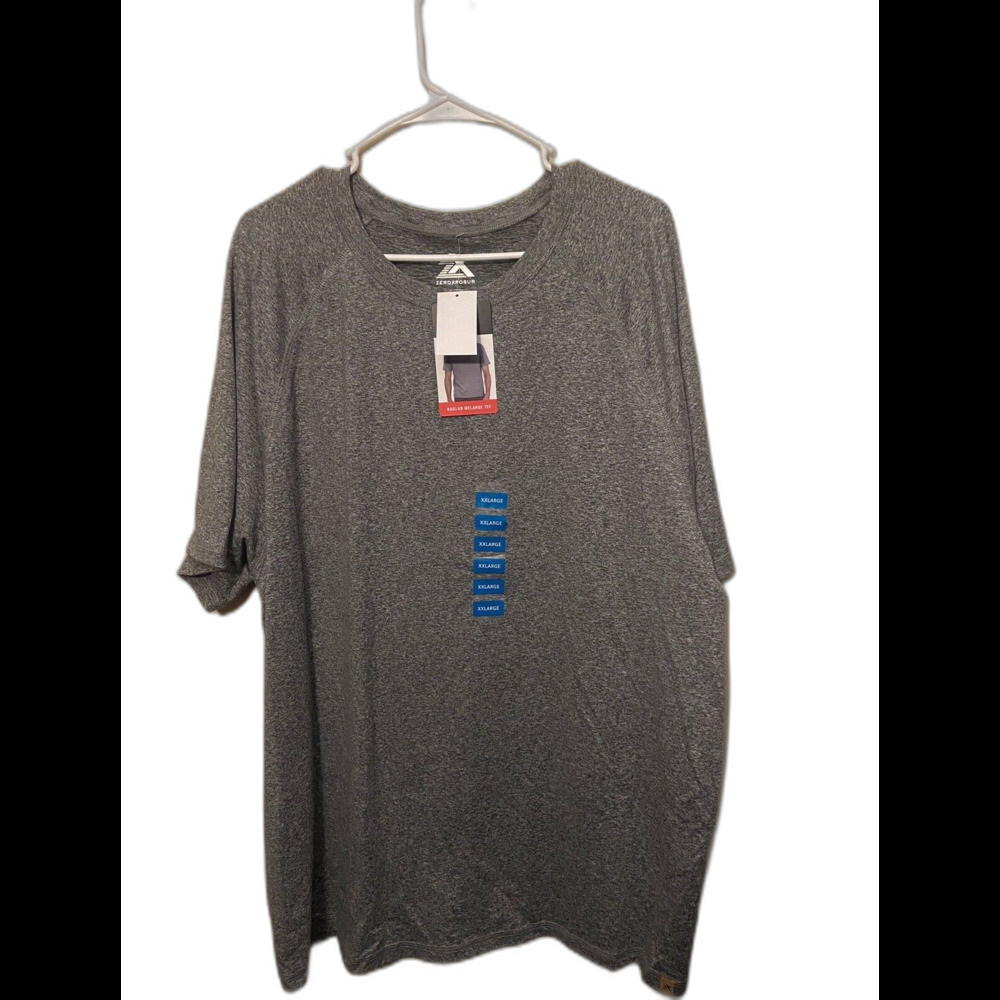 ZeroXposur Metal Gray Raglan Tee All-Day Comfort Active Shirt XXL NWT Mens